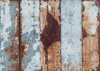 Old Weathered Corrugated Metal Panels