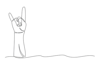 Rock One line drawing on white background