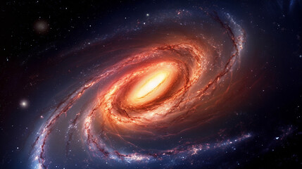 A captivating image of the Andromeda Galaxy, our closest spiral galaxy neighbor, with its spiral arms and millions of stars, inviting us to explore the depths of space Generative AI