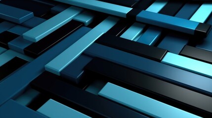 Fototapeta premium Abstract 3D Background with Stripes - generative AI