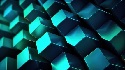 3D Abstract High Tech Background with hexagon