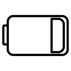 Low battery status icon line of electric cars