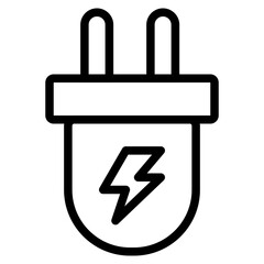 line icon electric car charger