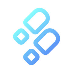 Fototapeta premium Shoe shine service pixel perfect gradient linear ui icon. Clean footwear. Footwear trace. Line color user interface symbol. Modern style pictogram. Vector isolated outline illustration