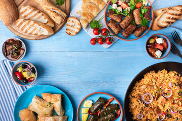 Greek cuisine.Copy space 