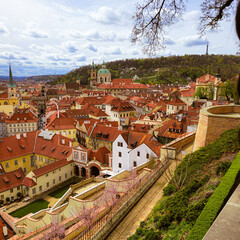 Fototapeta na wymiar Colorful view from Prague