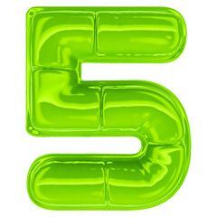 Font With Number 3D Render
