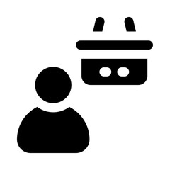 salesman icon for your website, mobile, presentation, and logo design.