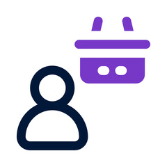 salesman icon for your website, mobile, presentation, and logo design.