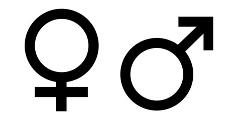 male and female gender symbol