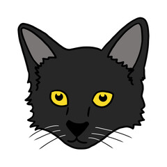 illustration of  grey cat's head