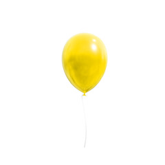 yellow balloon isolated on white, 3d rendering of red balloon PNG isolated - obrazy, fototapety, plakaty