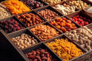 Diverse Dry Fruits Selection. Generative AI