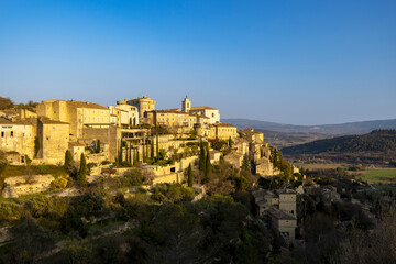 Fototapeta na wymiar Gordes small medieval town in Provence, Luberon, Vaucluse, France