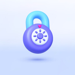 Lock password, great design for any purposes. Illustration design. 3d vector icon