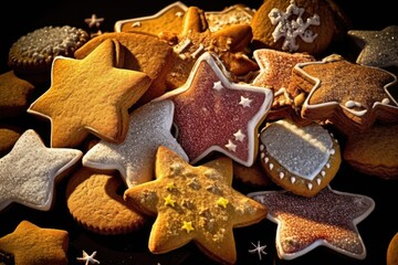 christmas  gingerbread cookies, ai generative