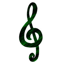Treble Clef music note lined design