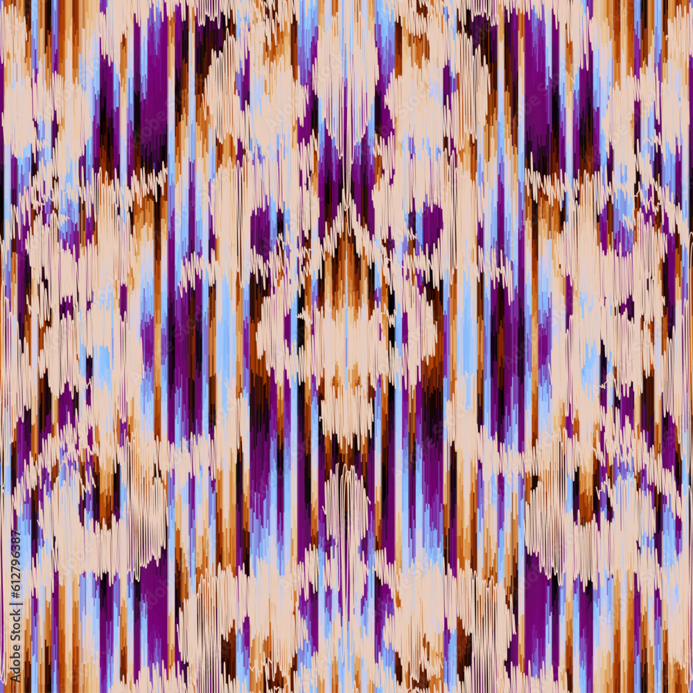 Poster geometric abstract grunge vintage pattern. ikat style. seamless vector image.