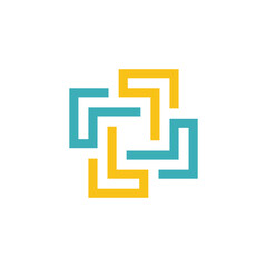 L Square Logo Design Vector
