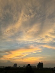 Fototapeta premium sunset in the city