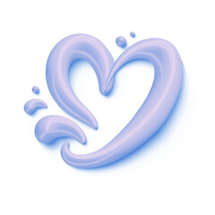 3d calligraphic heart love isolated on white background isolated transparent png. Romantic inscription Happy Valentine Day or wedding day. 14 February holiday greetings Illustration