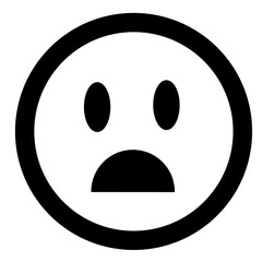 abstract design flat style illustration of sad face