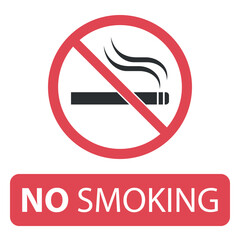 No smoking cigarette sign, smoking is prohibited