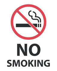 No smoking cigarette sign, smoking is prohibited
