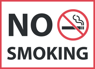 No smoking cigarette sign, smoking is prohibited
