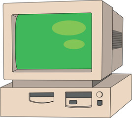 Old PC Retro 90s Personal Computer Technology Vintage IT Nostalgia