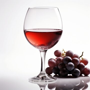 glass of wine and grapes