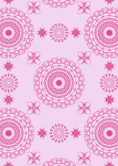 レース×紫陽花(ピンク)