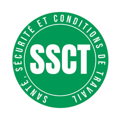 Symbole SSCT santé sécurité et conditions de travail - obrazy, fototapety, plakaty