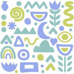 Seamless pattern abstract pieces modern vector - 612802700