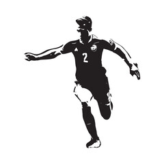 Fototapeta na wymiar Illustration of a football player silhouette