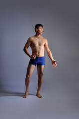 Obraz premium homem muscular atleta saúde do corpo 