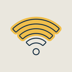 Wi Fi wireless network flat vector isolated icon