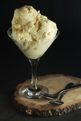 Ice cream scoops in an ice cream bowl	