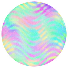 Abstract disc paper cut-out with wavy holographic design