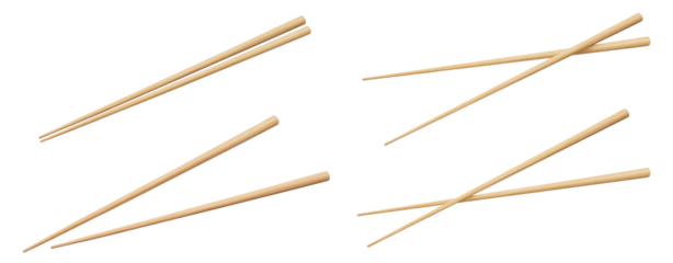 Set of chopsticks cut out
