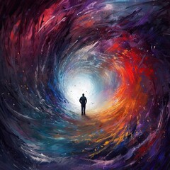 Imaginative Journey Through a Vibrant Mystic Portal: A Beautiful, Colourful, and Spiritual Fantasy Adventure, Generative AI