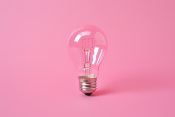 Lightbulb on Pink Background Wallpaper  | Pink Bulb on studio background, lightbulb moment, technology | Female, feminine, pride