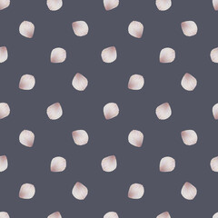 Watercolor seamless pattern with shells. Hand painting clipart underwater life objects on a white isolated background. For designers, decoration, postc