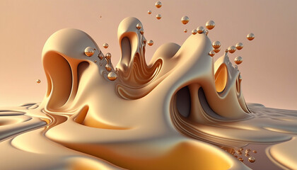 Swirling caramel goodness - AI Generated