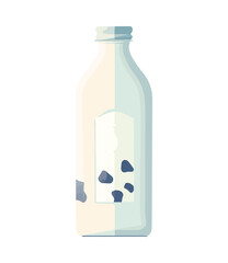 fresh milk bottle icon vector