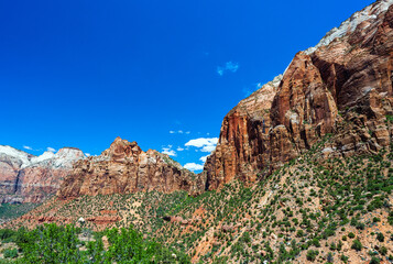Zion National Park. Zion National Park is administered by the National Park Service and was established by an act of Congress in 1919.
