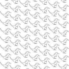 Tailed bipedal dinosaurs as background for children projects