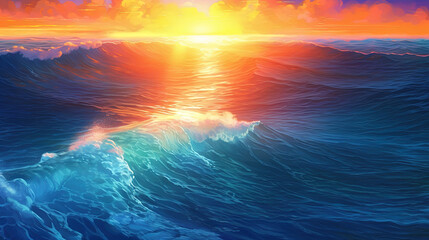 Obraz premium Aerial view of the ocean