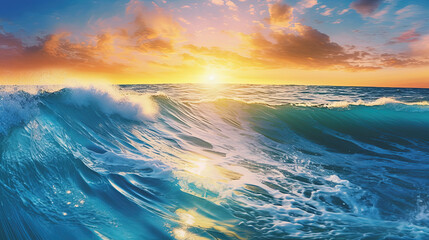 Fototapeta premium Aerial view of the ocean