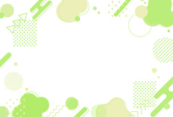 背景イラスト_メンフィス_黄緑